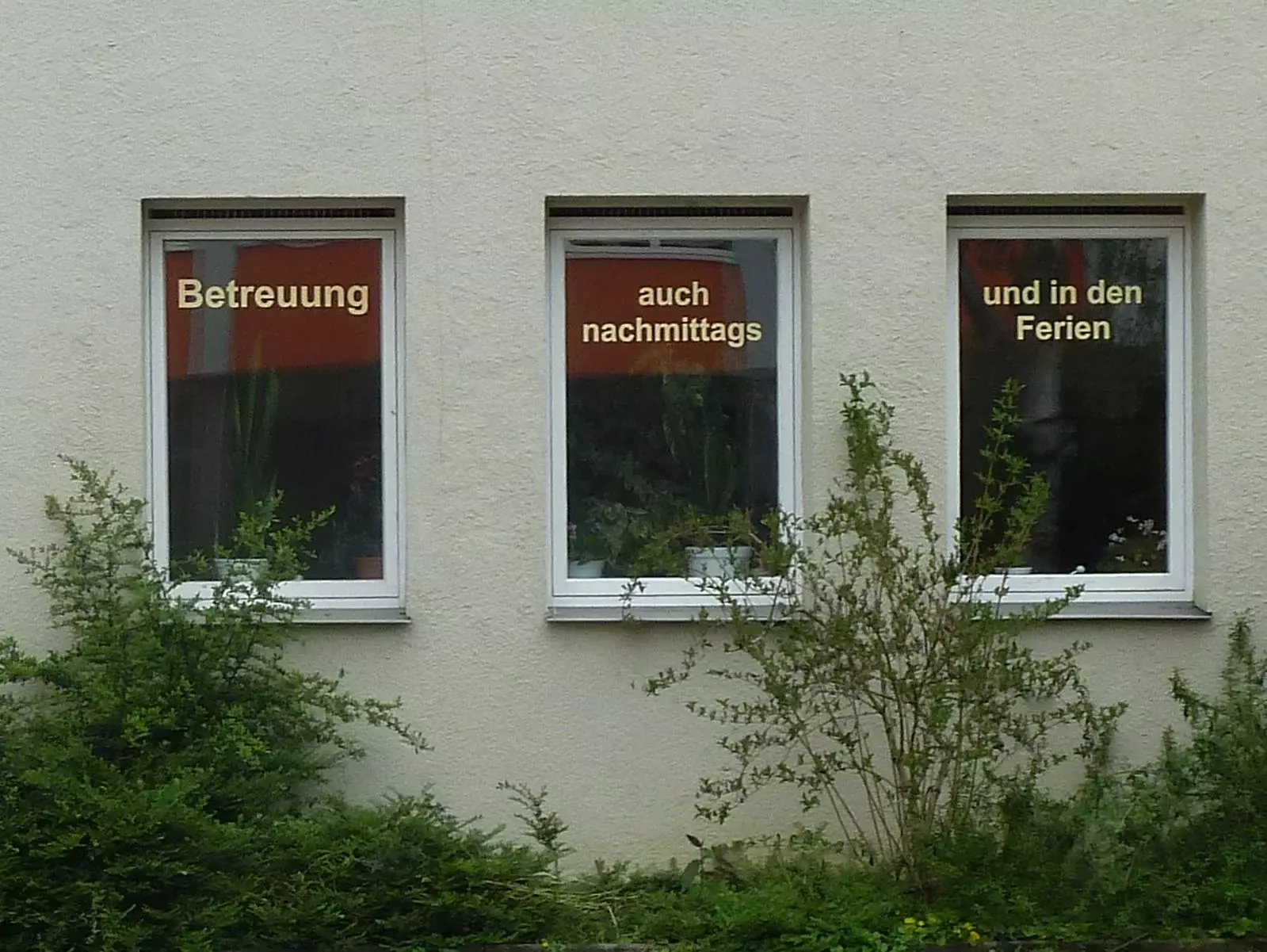 Fenster der Grundschulbetreuung